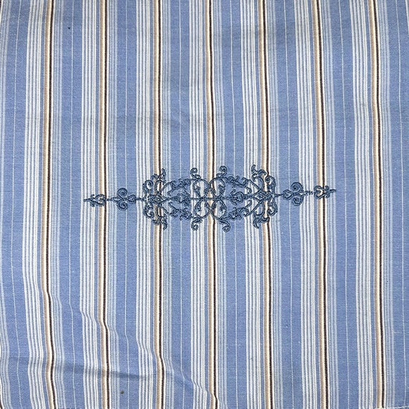 English Laundry Embroidered Blue Stripe Shirt - Picture 6 of 8